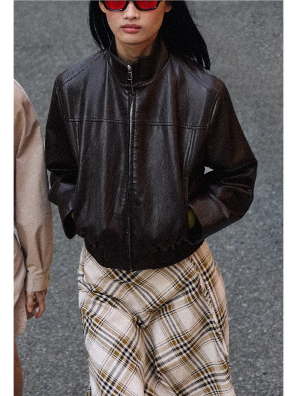 ✨SALE✨ ZARA FAUX LEATHER CROPPED BOMBER JACKET ✨SALE✨ - Picture 10 of 13